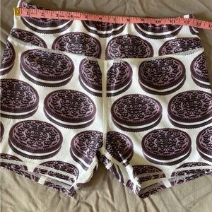 CrossFit Oreo Workout Cookie Print Women's Athletic Shorts size Large
